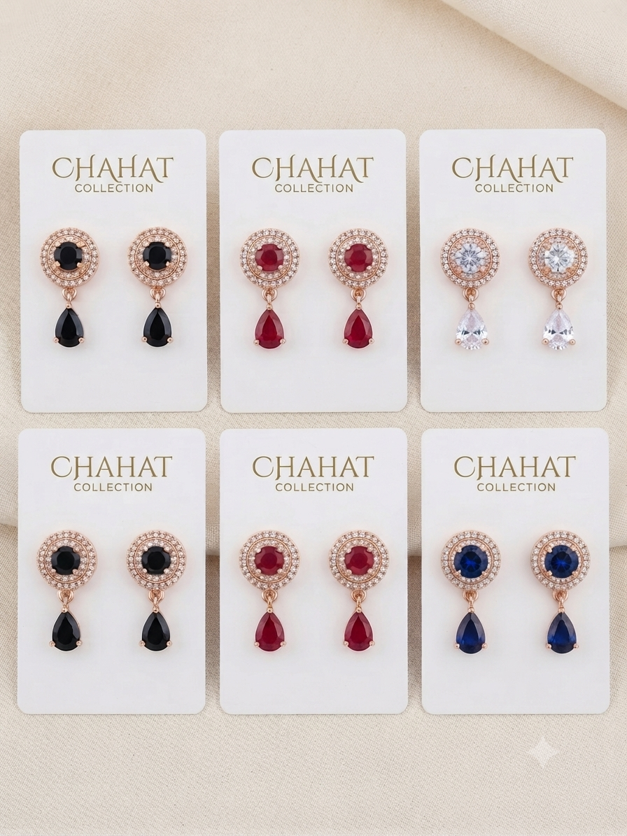 Elegant Halo Drop Earrings