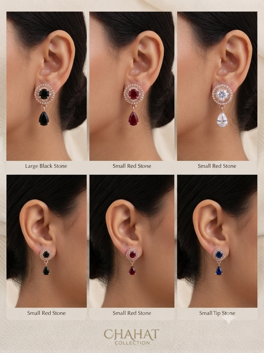 Elegant Halo Drop Earrings