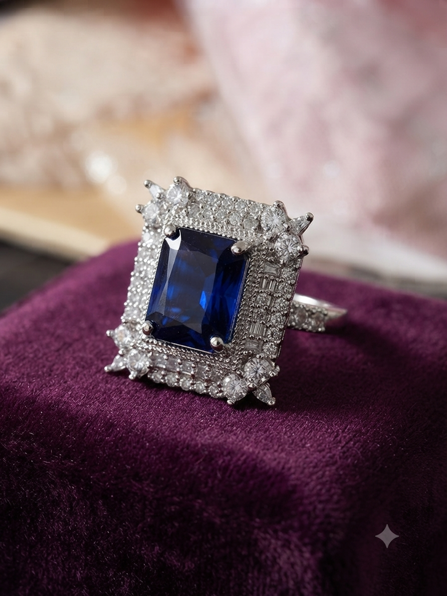Royal Emerald Statement Ring