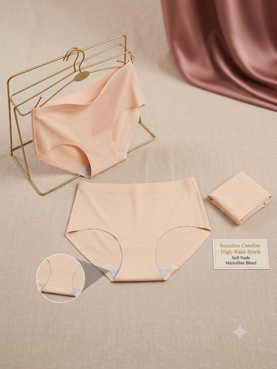 Women's High-Waisted Seamless Textured Briefs