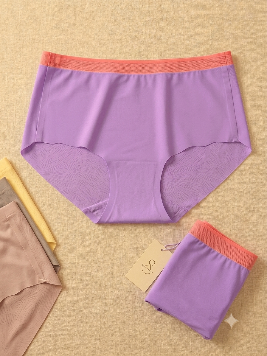 Women's High-Waisted Seamless Textured Briefs