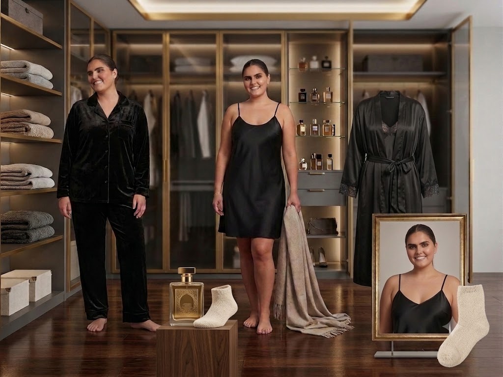 Bridal Silk & Satin 4-Piece Nightwear Collection