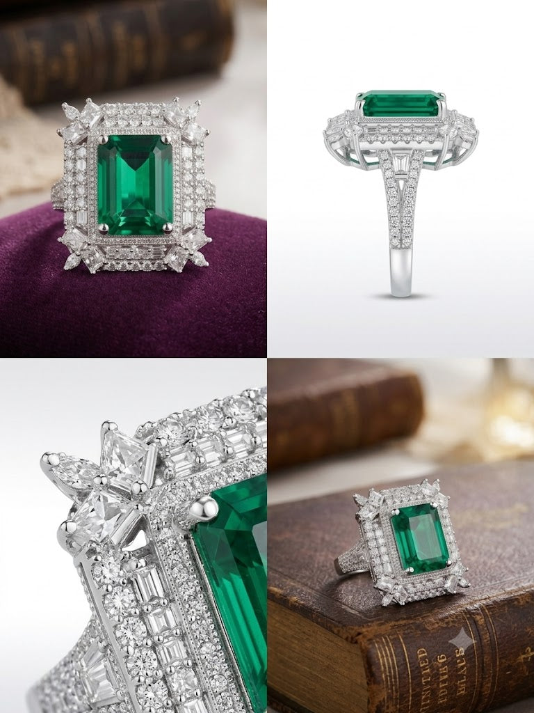 Royal Emerald Statement Ring